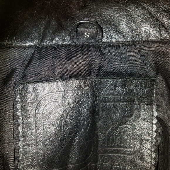 Fox Fur Collared Genuine Leather Coat - Picture 3 of 8